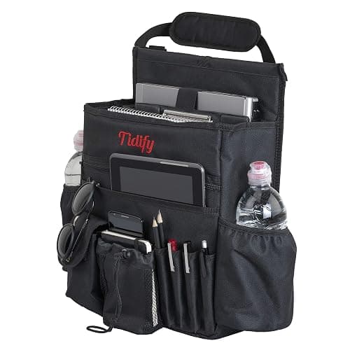 Tidify Back Seat Car Organizer with Dedicated Tablet and Laptop Storage Stabilizing Side Straps Soft Adjustable Shoulder Strap and Hardened Buckles Your Office Away from Office thumbnail 2