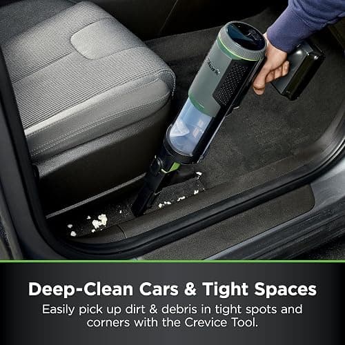 Shark PowerBoost Cordless 2-in-1 Car/Home Handheld PowerVac, Powerful Suction, 40 Minute Runtime, Portable, 3 Cleaning Modes, LED Screen, Furfins Tool, Duster Crevice Tool, Charcoal, BH102 thumbnail 6