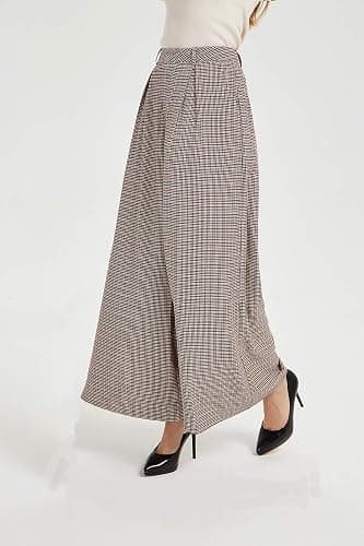 Tronjori Women High Waist Casual Wide Leg Long Palazzo Pants Trousers Regular Size thumbnail 5