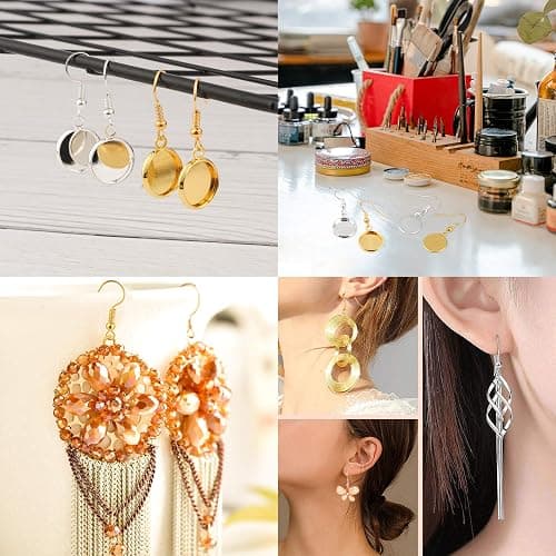 Bylion 400 Pieces Stainless Steel Earring Hooks, Fish Hooks, French Wire Hooks, Coil and Ball Style Nickel-Free Ear Wires for Jewelry Making, Silver thumbnail 5