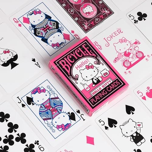 Bicycle Hello Kitty Playing Cards Bundle, Sanrio Black & Pink Hello Kitty and Kuromi Collectible Deck of Cards thumbnail 2