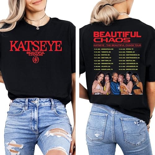Katseye Hoodie - Beautiful Chaos 2025 Tour Shirt, Global Girl Group Fan Concert Style T-Shirt Sweatshirt Hoodie, Unisex Streetwear Top, 2025 Tour Merch, Music Fashion Tshirt, Gift for Girl Group Fans thumbnail 3