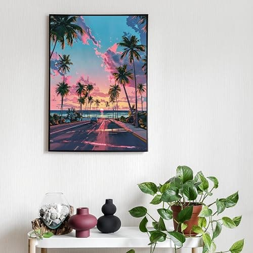 ILYUFO Diamond Art Kits for Adults Sunset Road DIY Diamond Painting | Crafts for Home Wall Decor, Ideal Gifts for Art Lovers 12×16inch thumbnail 7