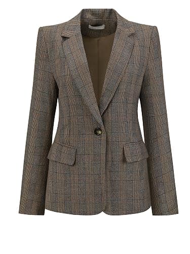 Hobemty Women's Houndstooth Plaid Blazer for Women Work Business 2025 Suit Jacket - Image 1