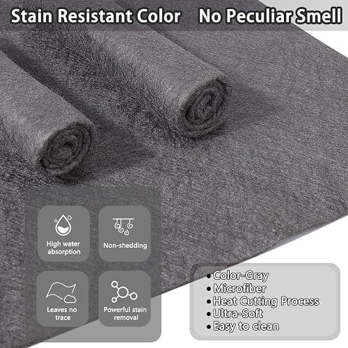 XANGNIER Thickened Magic Cleaning Cloth,8 Pcs Lint Free Cloth,Reusable Microfiber Cleaning Rag for Windows,Mirror,Glass,Car,Gray thumbnail 8