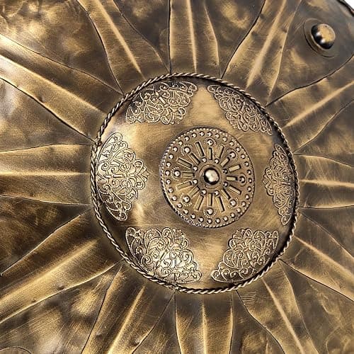 LOOYAR Antique Troy Trojan War Shield Ancient Greek Shield Handcrafted Metal Crafts for Knight Soldier Warrior Costume Battle Play Halloween Cosplay LARP Home Office Bar Lobby Wall Decoration thumbnail 9