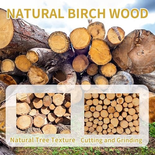 Wooden Coat Rack Stand Sturdy Triangle Base, Natural Birch Wood Coat Racks Freestanding, Vintage Solid Wood Coat Tree Stand with 14 Hooks, Classic Sturdy Coat Racks Hall Tree for Entryway, Office thumbnail 5