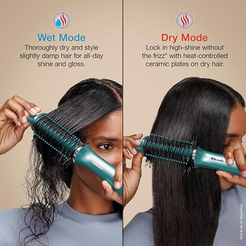 Shark Glossi 2-in-1 Hot Tool and Air Glosser, Ultra-Fast, Ultra-Glossy Blowouts at-Home, Heat-Controlled Ceramic, Curly, Coily, and Color Friendly, Jewel Teal, HT302TL thumbnail 5