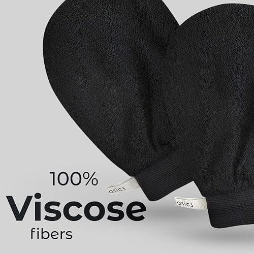 MainBasics Exfoliating Gloves for Shower – Korean Body Scrub Mitts for Dead Skin, Deep Cleansing, Spray Tan Prep & KP Treatment (2 Pack) thumbnail 5