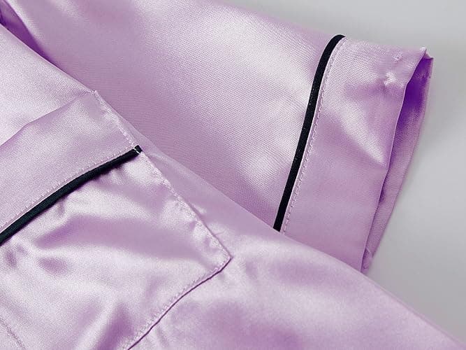 Topgal Satin Pajamas for Girls – Coat Style Silky Button Down PJ Set Size 6-16 thumbnail 5