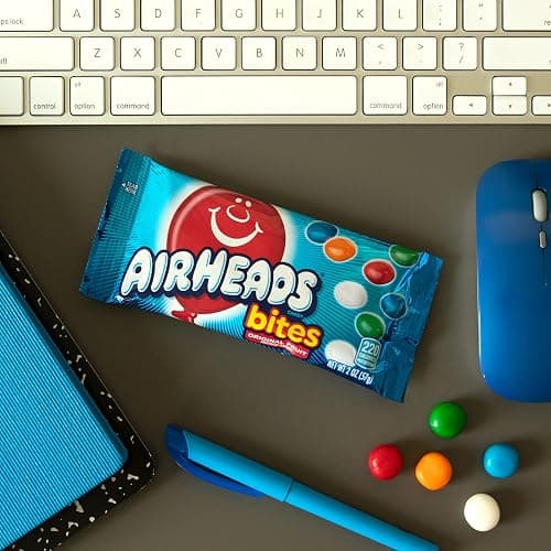 Airheads Bites, Halloween Trick or Treat Candy, Assorted Fruit Flavors, Individually Wrapped Bulk Candy for Adults & Kids, Movie Theater, Party, Concessions, 2 oz Packs (Box of 18 Bags) thumbnail 8