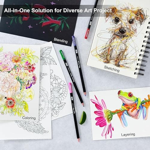 KALOUR 72 Count Colored Pencils for Adult Coloring Books, Soft Core,Ideal for Drawing Blending Shading,Color Pencils Set Gift for Beginners Artists thumbnail 4