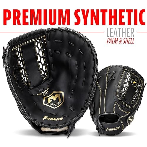 Franklin Sports Field Master Baseball + Softball Glove - Field Master Adult + Youth Baseball + Softball Mitt - Men's + Women's Gloves - Right Hand Throw thumbnail 4