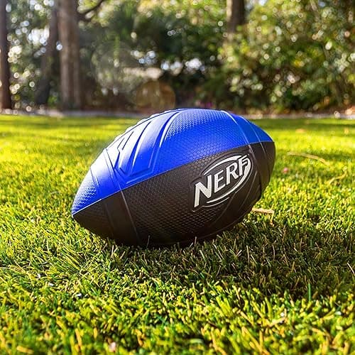 Nerf Pro Grip Football, Blue, Classic Foam Ball, Easy to Catch & Throw, Sports Toys, Christmas Gifts or Stocking Stuffers for Kids thumbnail 3