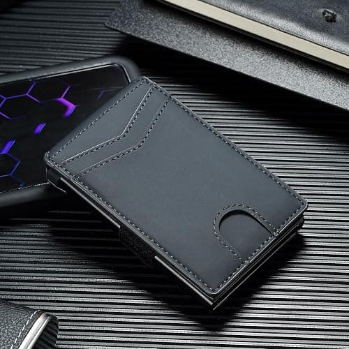 furid Smart Wallet For Men Slim Minimalist: Metal Pop Up Wallet Card Holder - Rfid Blocking Wallet Gift For Male Husband thumbnail 2