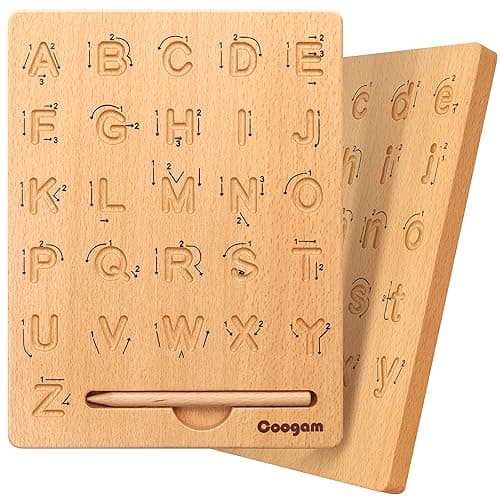 Coogam Wooden Alphabet Tracing Board