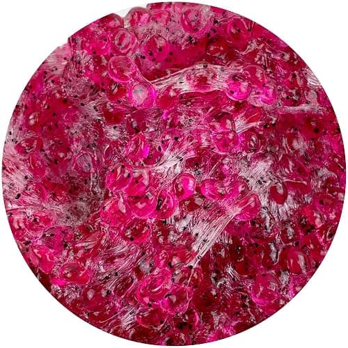 Mango Dragonfruit Refresher (8oz) - Fishbowl Bead Slime - Handmade in USA - Dope Slimes Pink thumbnail 6