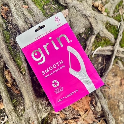 GRIN Smooth Flosspyx, Gentle Floss Picks, 150 Count, Dental Flossers, Minty Flavor, Recycled Plastic, Smooth Floss, Tight Teeth, Premium Longer Floss Head, Includes Safe Fold-Back Tooth Pick thumbnail 6