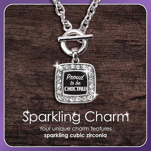 Inspired Silver - Silver Square Charm 18 Inch Necklace with Cubic Zirconia Jewelry thumbnail 5