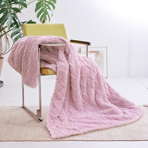 Aheadpret Heated Blanket-Electric Blanket 50"x60" Soft Heated Throw Blanket with 5 Heating Levels & 3 Hours auto-Off,Machine Washable (Pink thumbnail 6
