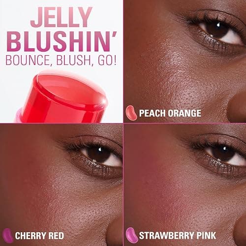 Revolution, Jelly Blush Stick Lip & Cheek Stain, Sheer, Buildable Coverage with Hydrating Hyaluronic Acid & Aloe for Multi-Use Glow, Vegan & Cruelty-Free, Strawberry Red thumbnail 7