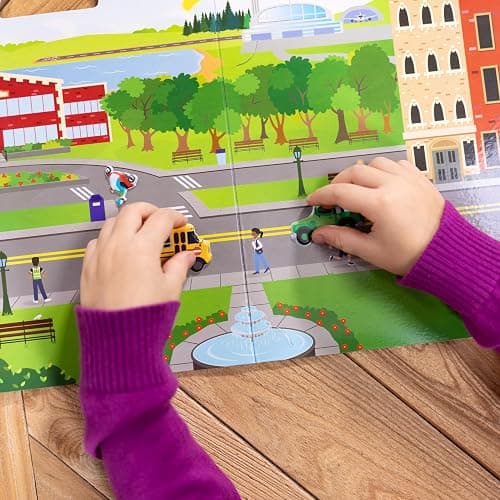 Melissa & Doug Vehicles Puffy Sticker Play Set Travel Toy with Double-Sided Background, 32 Reusable Puffy Stickers thumbnail 3
