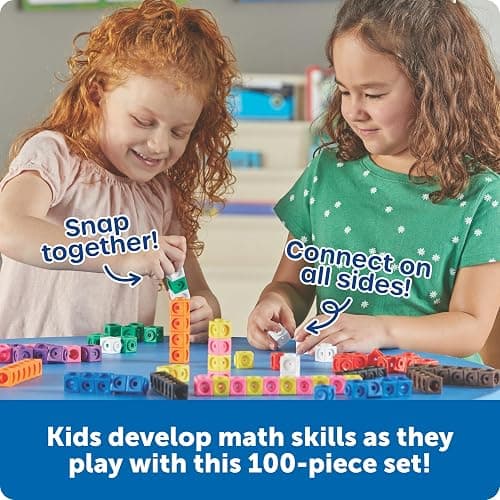 Learning Resources MathLink Cubes - Classroom Must Haves, Preschool Learning Activities, Teacher School Supplies, Building Blocks, Math Manipulatives, Homeschool Games, Back to School thumbnail 2