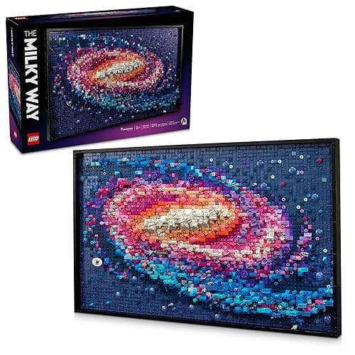 LEGO Art The Milky Way Galaxy Building Set - Space Decor DIY Kits for Adults for Bedroom Wall, Ages 18+ - Gift Ideas for Space Lovers, Men & Women - Includes Frame for Display - 31212