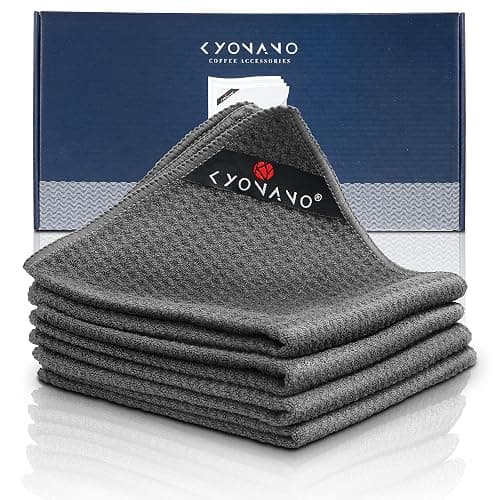 KYONANO Espresso Accessories, Barista Micro Cleaning Towels 4 Pack - Perfect Coffee & Espresso Machine Cleaning - Steam Wand Towels, 30 x 30cm - Image 1