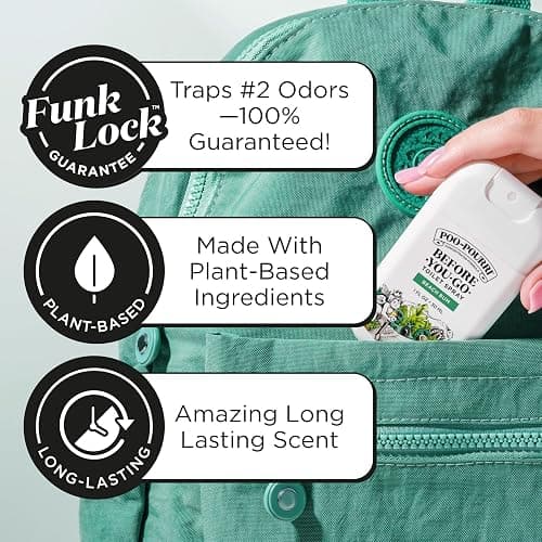 Poo-Pourri Before-You-Go Pocket Toilet Spray, Travel Essentials, Beach Bum, 1 Fl Oz, Up to 50 Uses, On-The-Go Bathroom Odor Deodorizer with Essential Oils, TSA Approved Size, Coconut Orchid Scent thumbnail 2