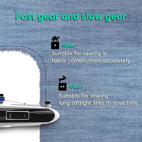 Handheld Sewing Machine,Two dear,Mini sewing machine,Easy to Use and Fast Stitch Suitable for Clothes,Fabrics, DIY Home Travel Electric Handheld Sewing Machine.(Black) thumbnail 4