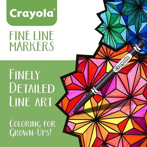 Crayola Fine Line Markers for Adults (40ct), Skinny Marker Set for Adult Coloring Books, Stocking Stuffer for Teens, Aesthetic Art Supplies, Stress Relief Activity thumbnail 6