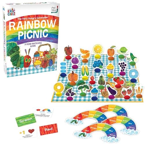 The Very Hungry Caterpillar Rainbow Picnic Color Matching Game, Ages 3+ - Image 1