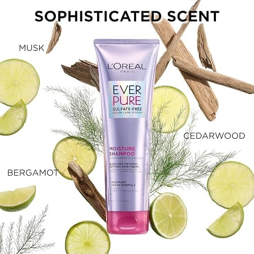 L'Oreal Paris Moisture Sulfate Free Shampoo and Conditioner Set, Hair Care for Color-Treated Hair with Rosemary Botanicals, EverPure, 1 Kit thumbnail 5