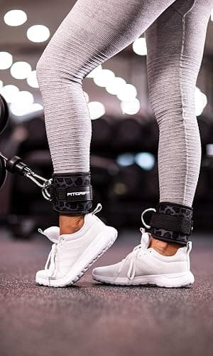 Fitgriff® Ankle Straps V1 for Cable Machine (2 Pieces) - Gym Workout Equipment - Leg Pulley Attachment, Kickback Straps thumbnail 2