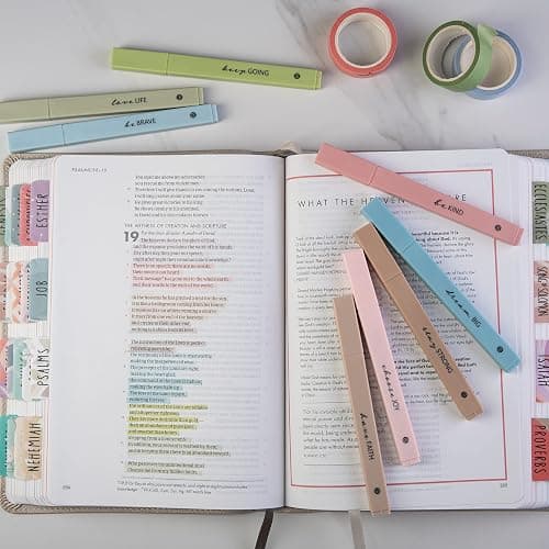 DIVERSEBEE Bible Highlighters with Soft Chisel Tip, 8 Pack Assorted Colors Pens No Bleed, Quick Dry Set, Cute Aesthetic Markers, Bible Study Journaling Supplies and Accessories (Earthy) thumbnail 3