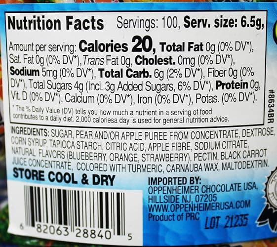 100 Fruit Nuggets Mini Pouches Kosher Vitamin C 66% Real Juice All Natural Flavors Gluten Free - By Au'some thumbnail 2