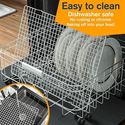 2PCS Cooling Racks for Cooking and Baking -11.65''x16.85''Heavy Duty Stainless Steel Wire Rack for Baking, Grilling, Roasting - Oven & Dishwasher Safe - Fits Half Sheet Pan（Silver） thumbnail 6