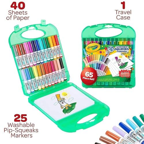 Crayola Pip-Squeaks Washable Marker Set (65ct), Holiday & Christmas Gifts for Kids, Coloring Set, Art Supplies for Kids, Drawing & Craft Kit, Travel Activity, 4+ thumbnail 6