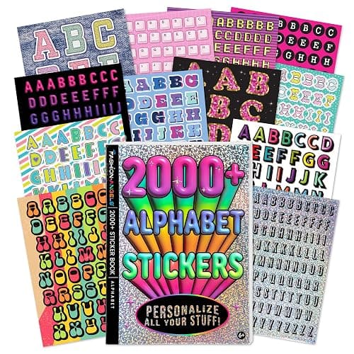 Fashion Angels 2,000+ Alphabet Sticker Book, Includes Fun & Colorful Craft Letter Stickers, Ideal for Accessorizing Kids & Teens Notebooks, Journals & More - Image 1