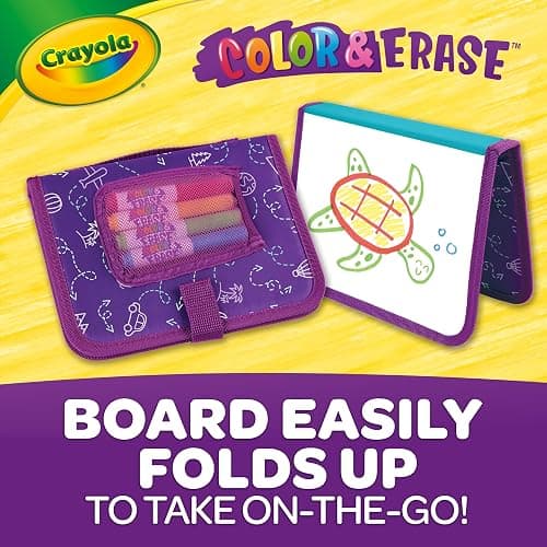 Crayola Color & Erase Drawing Board for Kids, Travel Coloring Kit, Drawing Toy, Toddler Coloring Set, Gift for Kids, 3+ thumbnail 3
