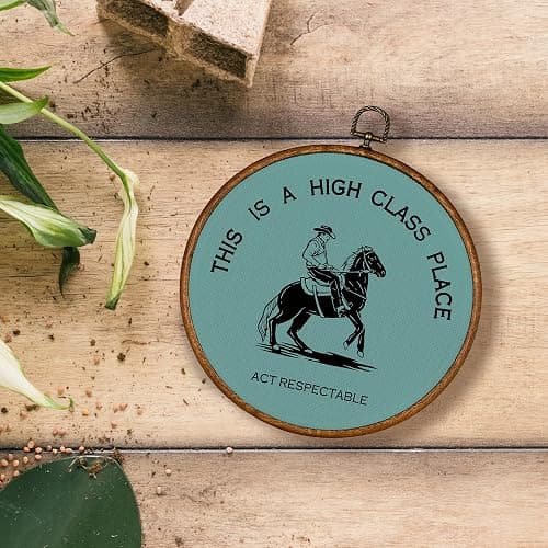KSDUT Western Cowboy Agate Green Wall Art Decor - Preppy Trendy Southwestern Wall Art Canvas Frame Hanging Prints, Foyer Entryway Modern Round Wall Decor for Home Dorm Decorations 10"x10" thumbnail 4