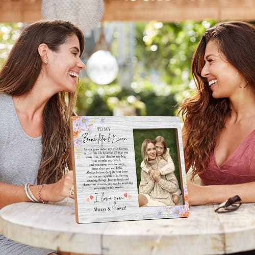 valucise Niece Pictures Frame, To My Beautiful Niece Photo Frame, Niece Gifts From Auntie, Niece Birthday Wedding Gifts, Farmhouse Home Living Room Bedroom Office Decoration -55 thumbnail 2