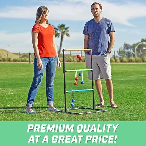 GoSports Ladder Toss Indoor & Outdoor Game Set with 6 Soft Rubber Bolo Balls and Travel Carrying Case - Choose Pro or Classic thumbnail 3