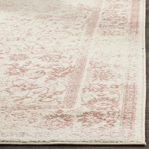 SAFAVIEH Adirondack Collection Area Rug - 5'1" x 7'6", Ivory & Rose, Distressed Vintage Floral Design, Non-Shedding & Easy to Clean, Ideal for Living Room, Bedroom, Dining Space (ADR109H) thumbnail 4