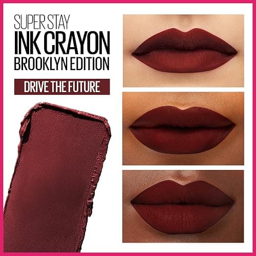 Maybelline Super Stay Ink Crayon Matte Longwear Lipstick Makeup, 165 Drive The Future, 0.04 oz thumbnail 3