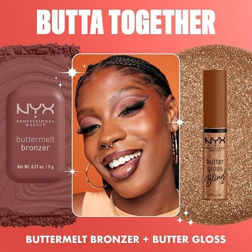 NYX PROFESSIONAL MAKEUP Butter Gloss Bling Lip Gloss, Non Sticky and Shiny Vegan Lip Makeup - She Got Money thumbnail 7