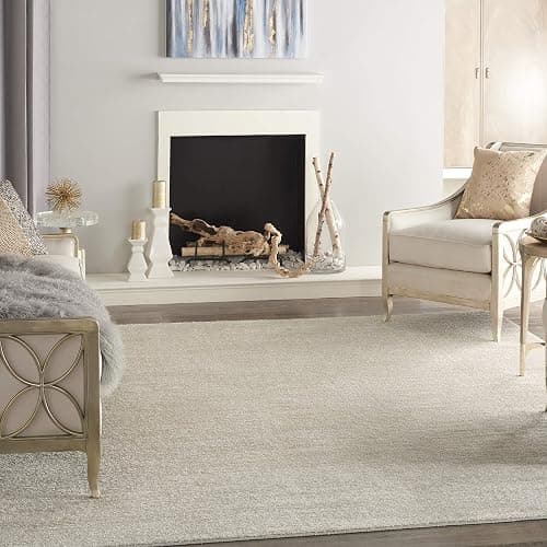 Nourison Home Nourison Essentials Ivory Beige 7' x 10' Area Rug - Easy Clean, Non Shedding, Bed Room, Living Room, Dining Room, Kitchen (7' x 10') - Image 1