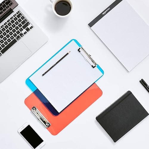 Amazon Basics Colorful, Sturdy, Lightweight Plastic Clipboards, Letter Size, Assorted Colors, Pack of 6 thumbnail 2
