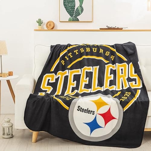Northwest NFL Pittsburgh Steelers Unisex-Adult Fleece Throw Blanket, 50" x 60", Campaign thumbnail 2